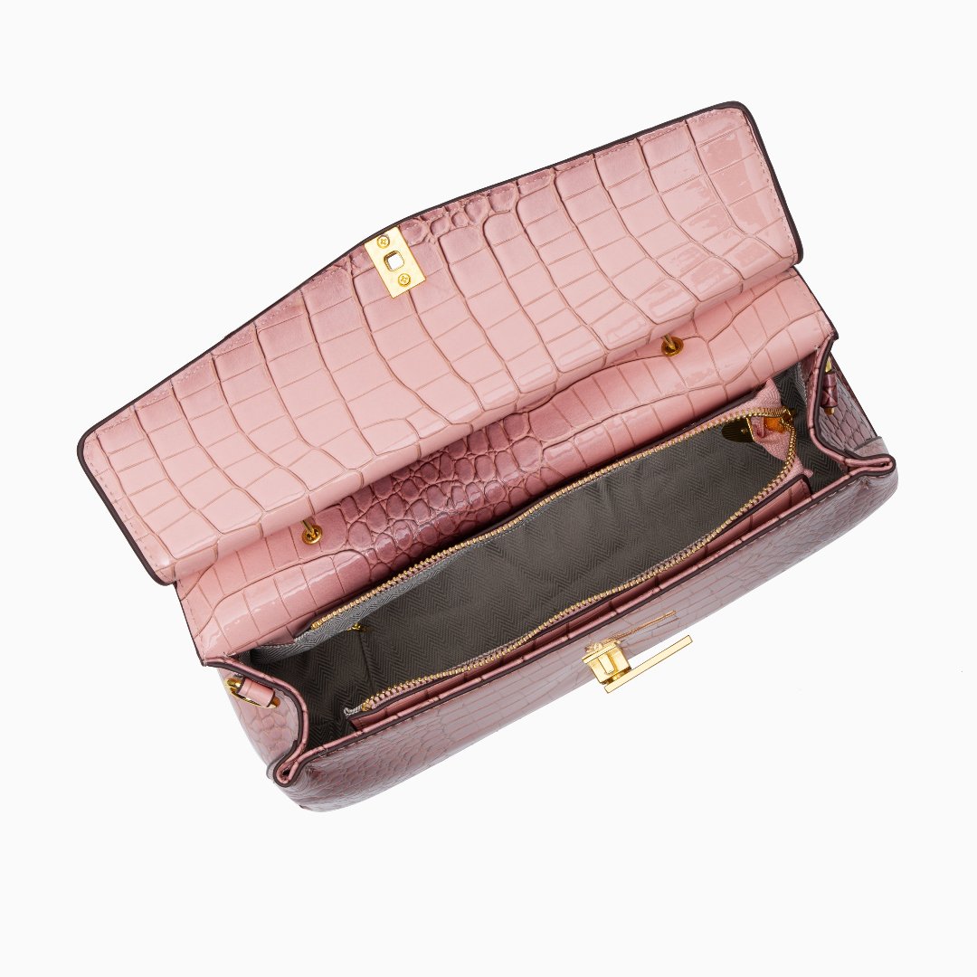 Maria Poznań™ - WIKTORIA | Elegancka torebka z fakturą krokodyla