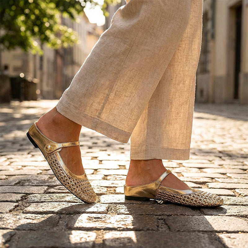 Bella | Mule Mary-Jane bez pięty